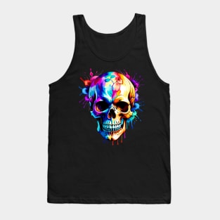 Skull Design in vibrant vector Style Tank Top